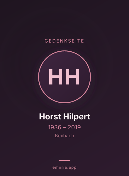 Gedenkportrait von Horst Hilpert