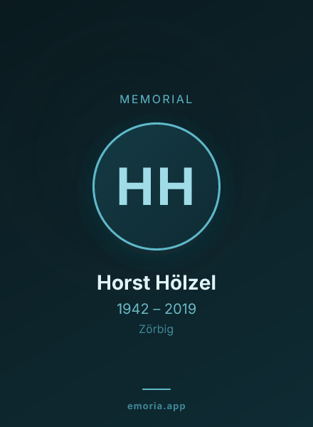 Memorial portrait of Horst Hölzel