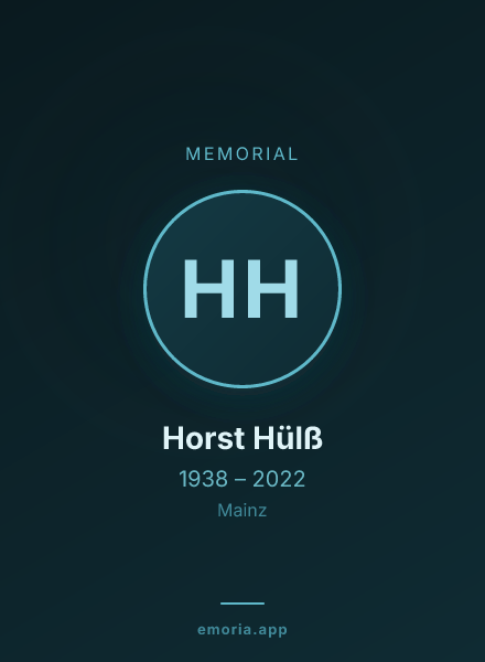 Memorial portrait of Horst Hülß