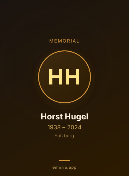 Memorial portrait of Horst Hugel