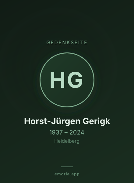 Gedenkportrait von Horst-Jürgen Gerigk