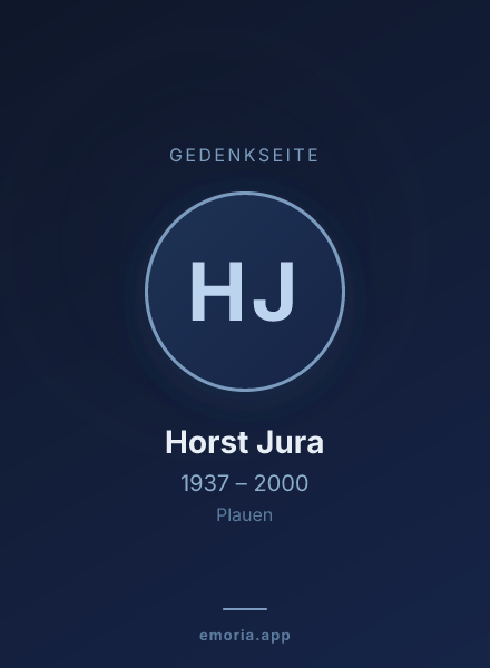 Gedenkportrait von Horst Jura