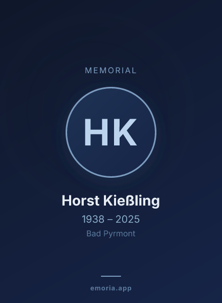 Memorial portrait of Horst Kießling