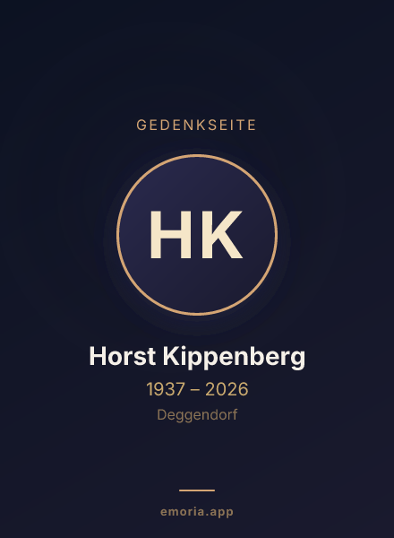 Gedenkportrait von Horst Kippenberg