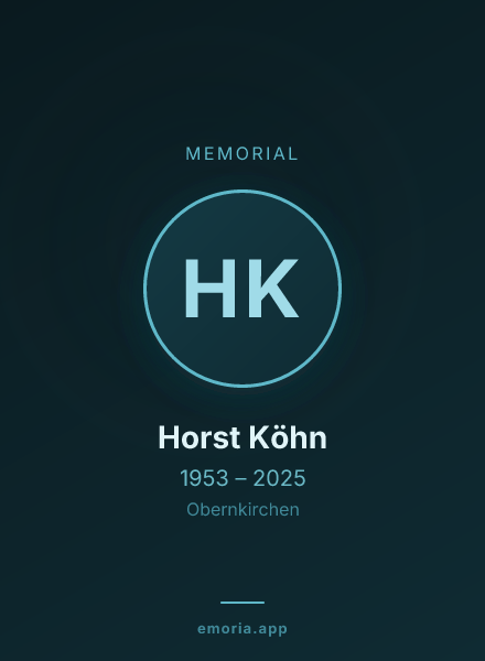 Memorial portrait of Horst Köhn