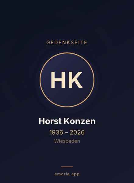 Gedenkportrait von Horst Konzen
