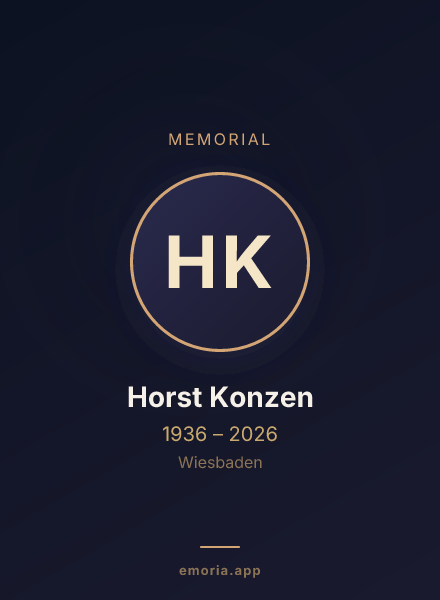 Memorial portrait of Horst Konzen