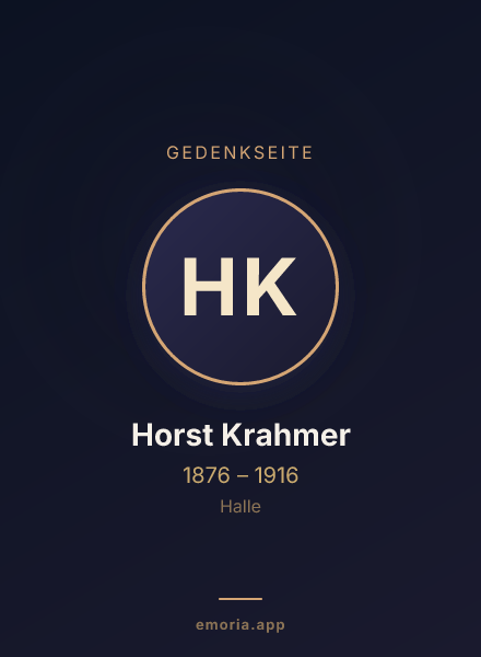 Gedenkportrait von Horst Krahmer