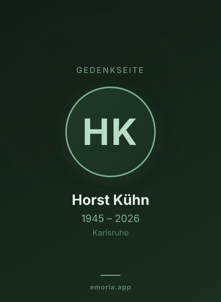 Gedenkportrait von Horst Kühn