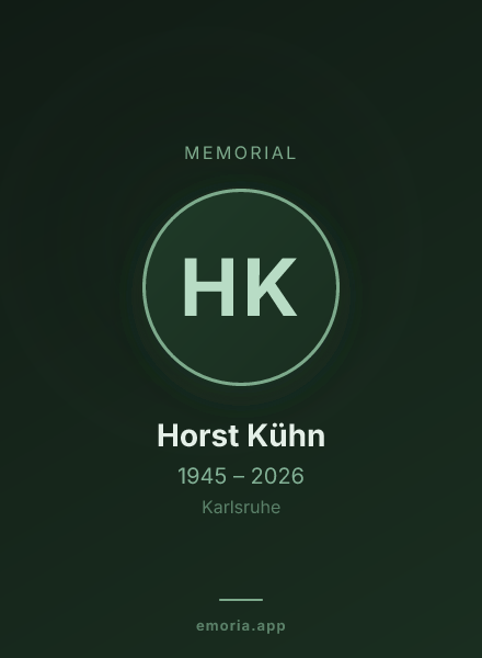 Memorial portrait of Horst Kühn