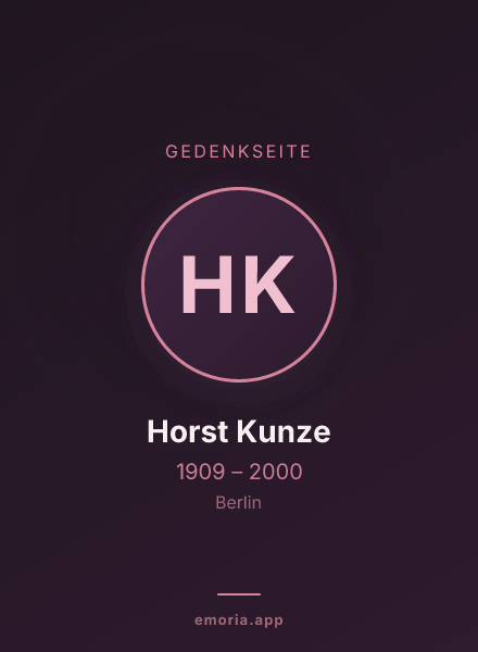 Gedenkportrait von Horst Kunze