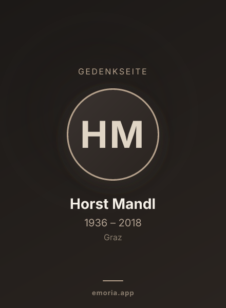 Gedenkportrait von Horst Mandl
