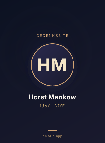 Gedenkportrait von Horst Mankow