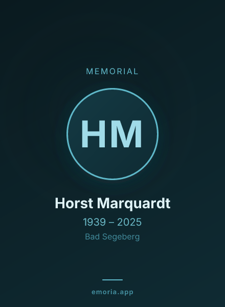 Memorial portrait of Horst Marquardt