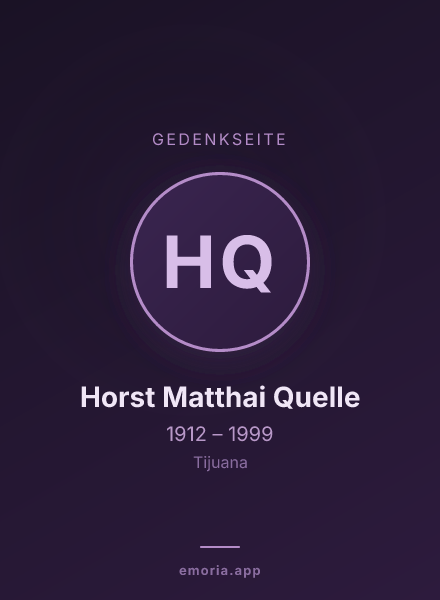 Gedenkportrait von Horst Matthai Quelle