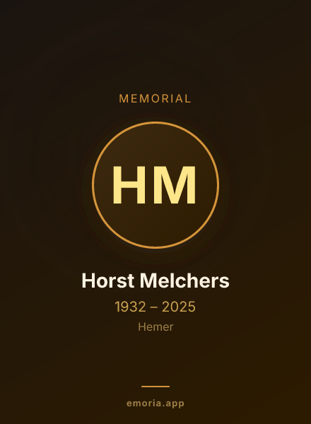 Memorial portrait of Horst Melchers