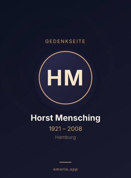 Gedenkportrait von Horst Mensching