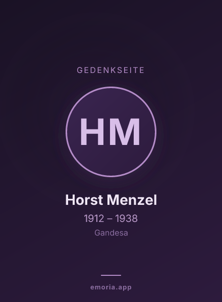 Gedenkportrait von Horst Menzel