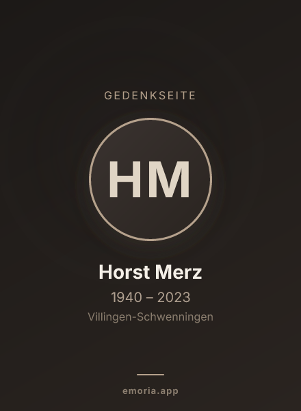 Gedenkportrait von Horst Merz