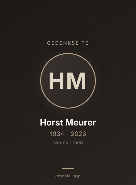 Gedenkportrait von Horst Meurer