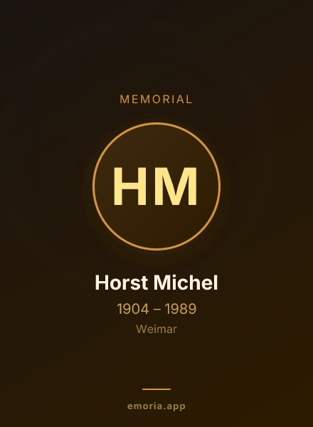 Memorial portrait of Horst Michel