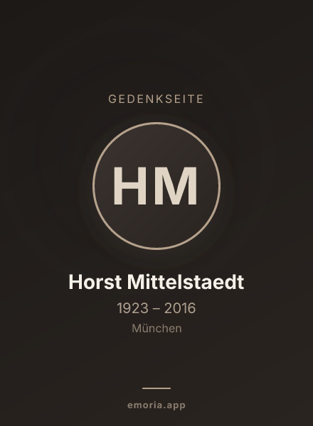Gedenkportrait von Horst Mittelstaedt
