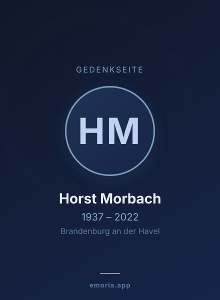 Gedenkportrait von Horst Morbach