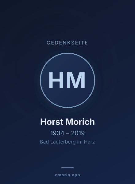 Gedenkportrait von Horst Morich