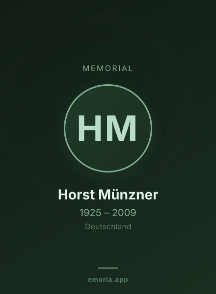 Memorial portrait of Horst Münzner
