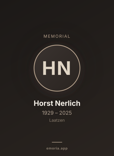 Memorial portrait of Horst Nerlich