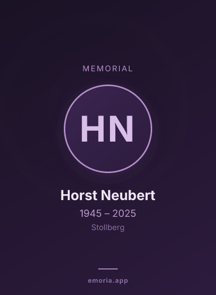 Memorial portrait of Horst Neubert