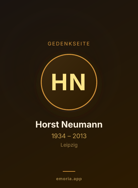 Gedenkportrait von Horst Neumann
