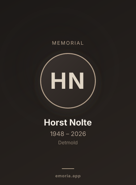 Memorial portrait of Horst Nolte