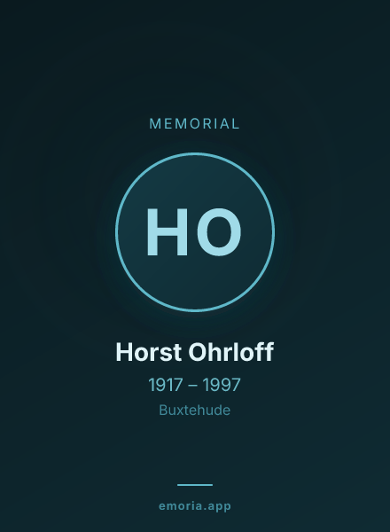 Memorial portrait of Horst Ohrloff