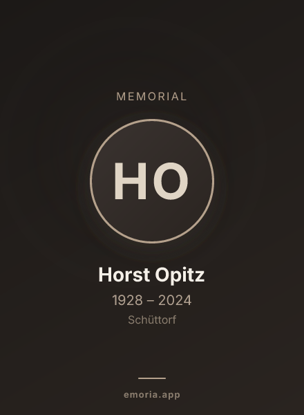 Memorial portrait of Horst Opitz