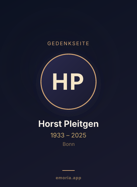 Gedenkportrait von Horst Pleitgen