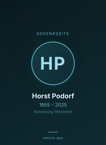 Gedenkportrait von Horst Podorf