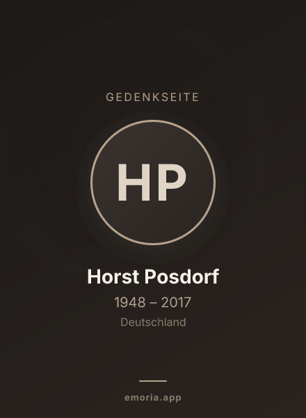 Gedenkportrait von Horst Posdorf