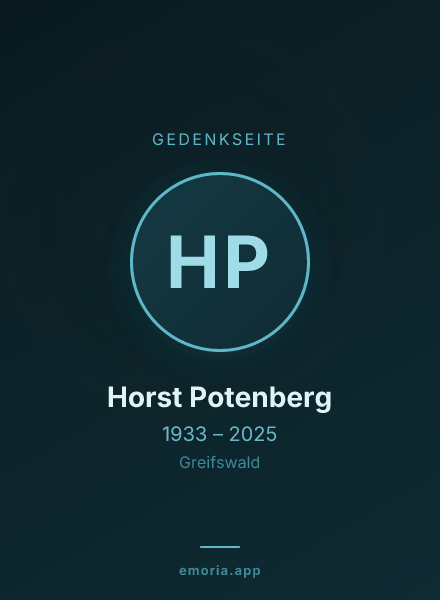 Gedenkportrait von Horst Potenberg