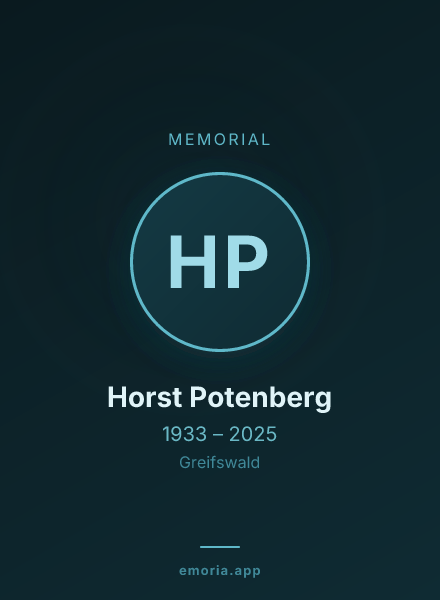 Memorial portrait of Horst Potenberg