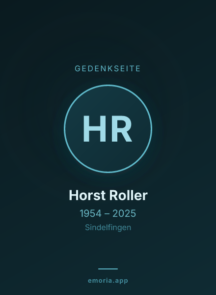 Gedenkportrait von Horst Roller