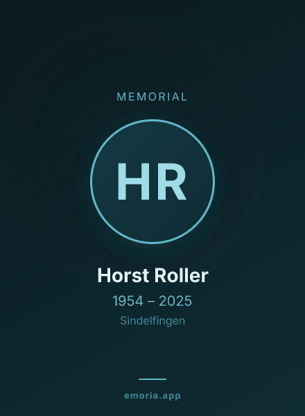 Memorial portrait of Horst Roller