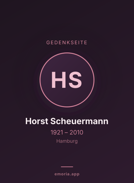Gedenkportrait von Horst Scheuermann