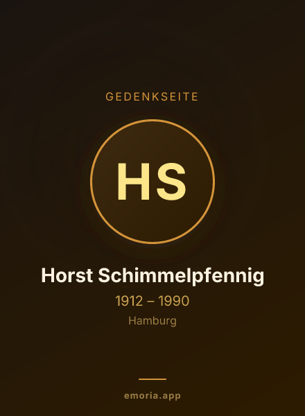 Gedenkportrait von Horst Schimmelpfennig