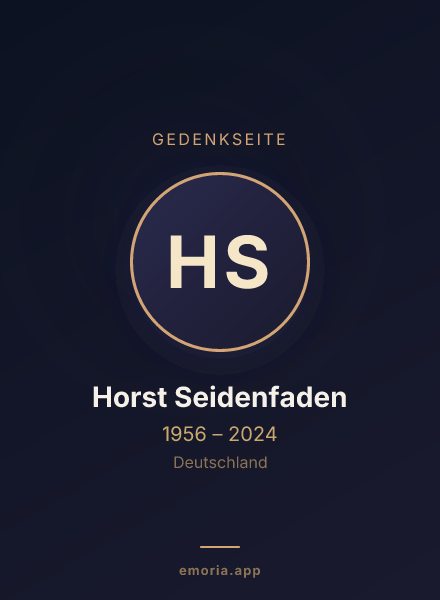 Gedenkportrait von Horst Seidenfaden