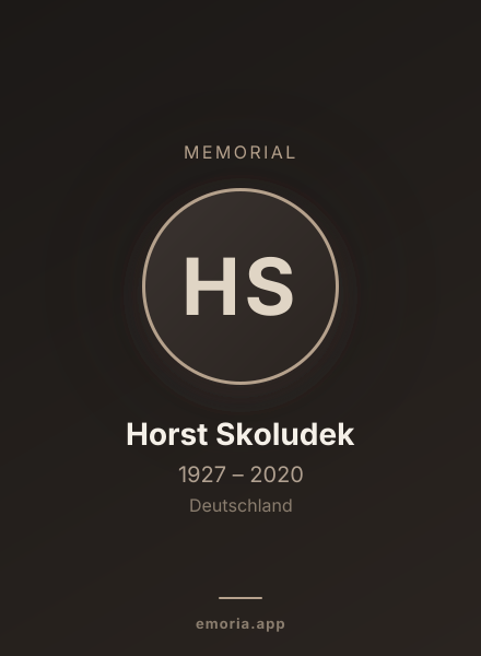 Memorial portrait of Horst Skoludek
