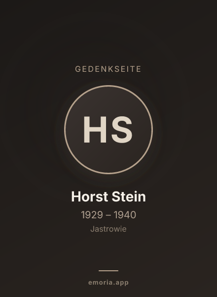 Gedenkportrait von Horst Stein
