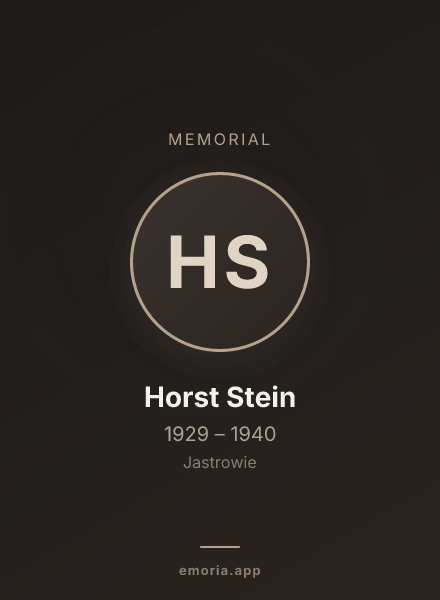 Memorial portrait of Horst Stein