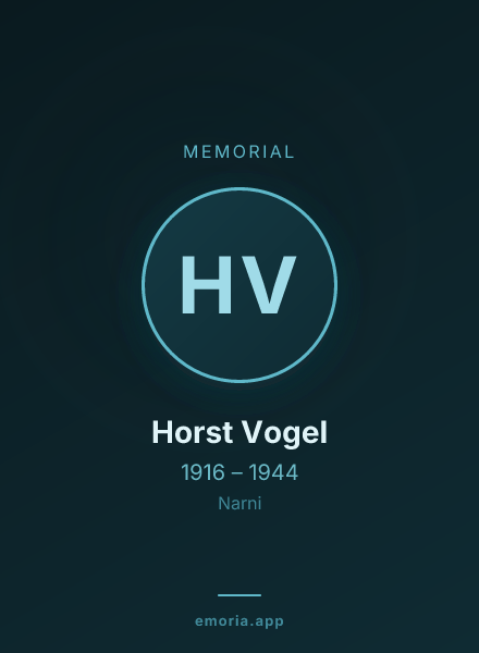 Memorial portrait of Horst Vogel