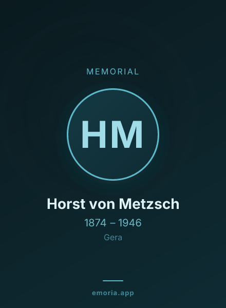 Memorial portrait of Horst von Metzsch